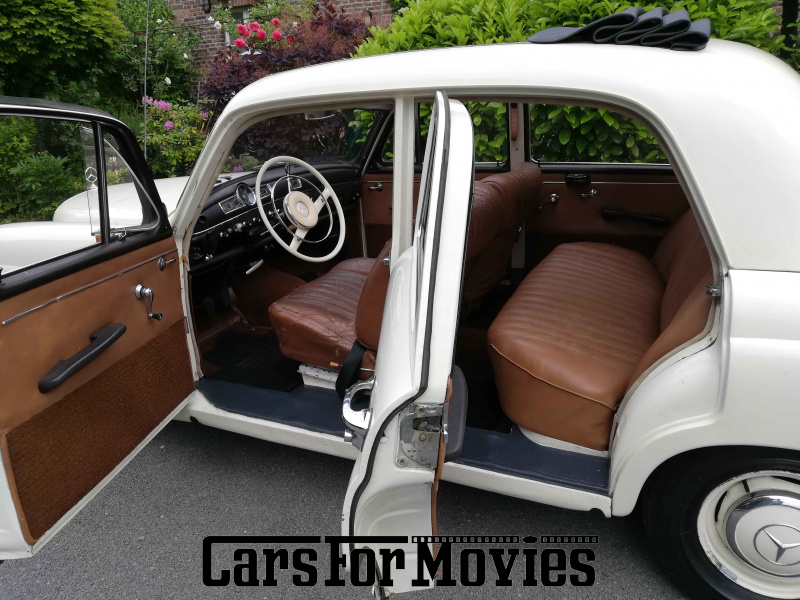 CarsForMovies | Mercedes Benz Ponton 180 b 1961 Deutschland Weiß Braun Zivilfahrzeug Limousine DE - Nordrhein-Westfalen 7856 